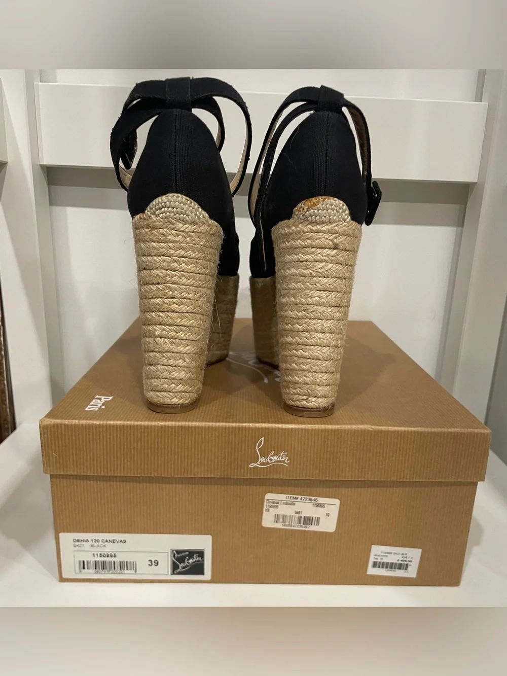 Pristine Vintage Louboutin Dehia 120 Espadrille, 39